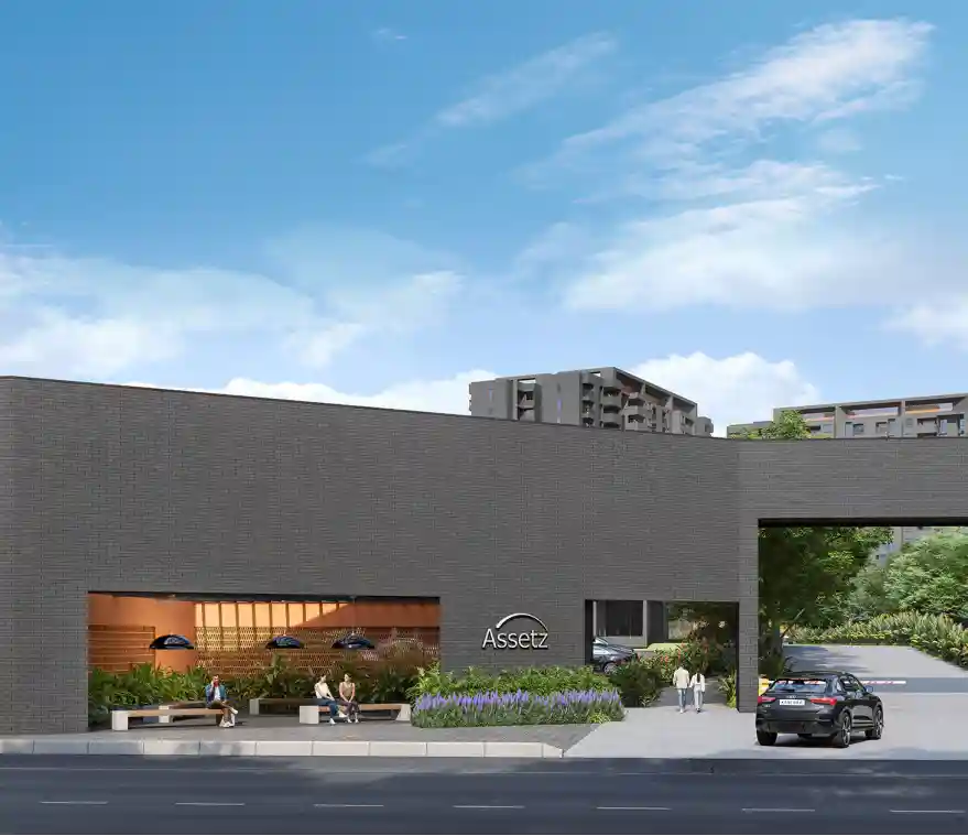 Assetz Code Name Sanctum Apartment main entrance by Assetz Property Group located at Yelahanka, Bangalore Karnataka
